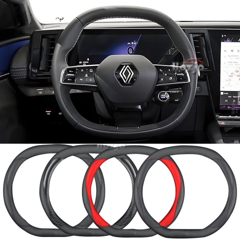 Tech Accessories Hub - Sarung Setir Mobil Kulit untuk Renault