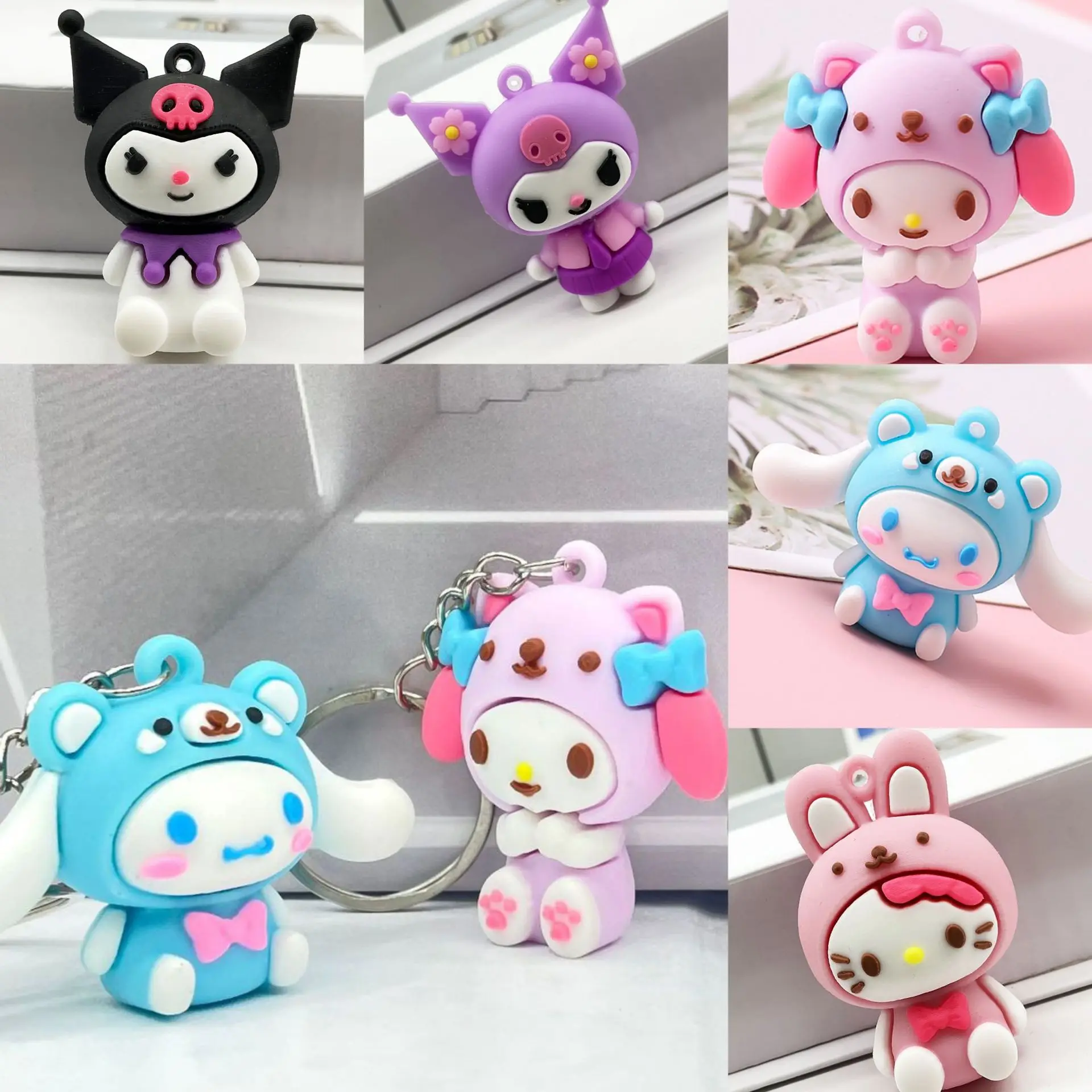 Kawaii Tech Accessories - Gantungan Kunci Anjing Telinga Besar Kartun
