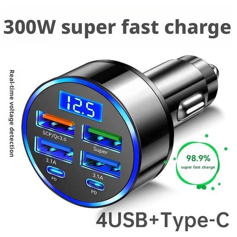 Type C Multiport Adapter - Pengisi Daya Mobil PD 300W 6
