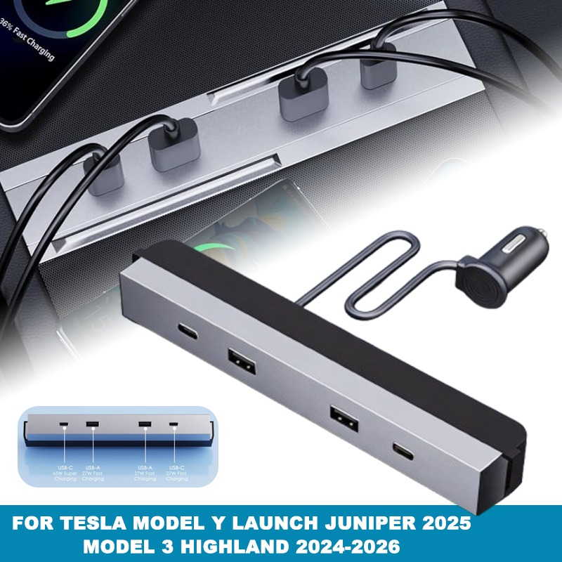 Type C Multiport Adapter - Adaptor Konsol Tengah Mobil Multi Port