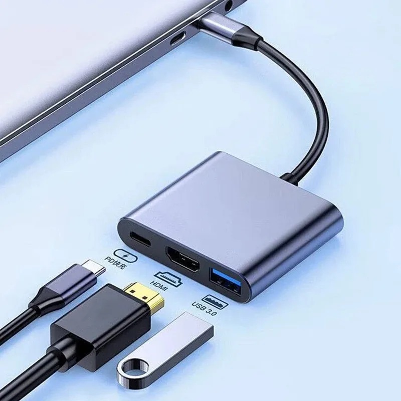 Type C Multiport Adapter - USB C HUB 3in1 Tipe C