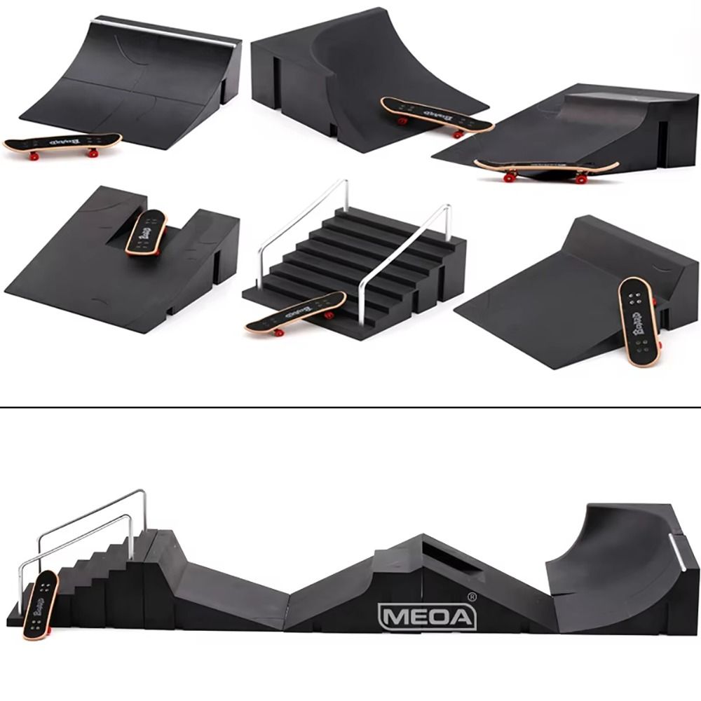Tech Deck Accessories - 1Set Set Jalan Taman Skate Latihan