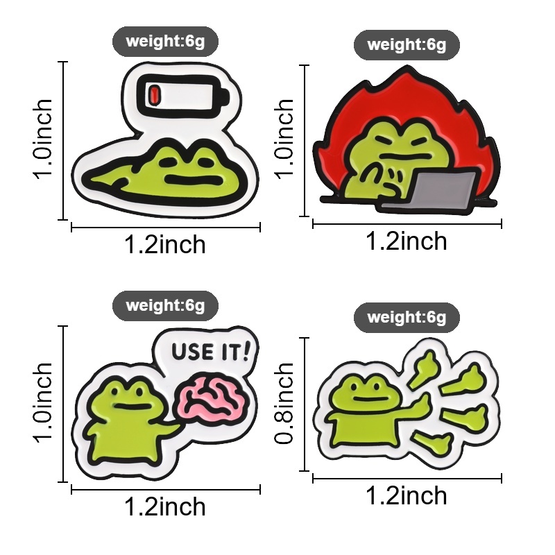 Lencana Katak Lucu, Pin Enamel - Kawaii Tech Accessories ulasan dan harga