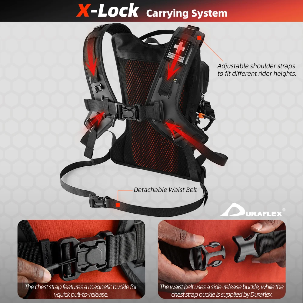 Ransel Motor Rhinowalk 10L Den - Tech Accessories Bag ulasan dan harga