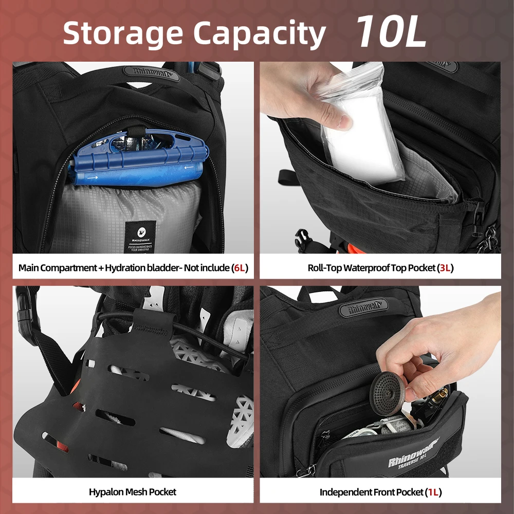 Ransel Motor Rhinowalk 10L Den - Tech Accessories Bag ulasan dan harga